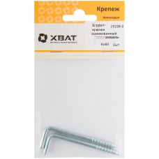 Шуруп-крючок оцинкованный, 6 х 68 (фасовка 2 шт) (25228-2)
