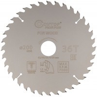 Диск пильный по дереву с тефлоновым покрытием 36Т, CUTOP Profi plus, 200 х 1,5/2,2 х 32/30/25,4/20 мм (75-20036Т)