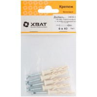 Дюбель-гвоздь нейлоновый с потайной манжетой LYT 6 х 40 UK KP (фасовка 5 шт.) (24632-3)