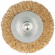 Корщетка дисковая прямая, со шпилькой, стальная латунированная волнистая проволока 50 мм (38462)