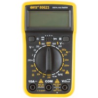 Мультиметр 0,1 мВ-600 В; 0,1 В-600 В; 1 мкА-10 А; 0,1 Ом-2 МОм; коробка (80623)