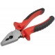 Плоскогубцы комбинированные Оптима, двухцветные обрезиненные ручки, полированная сталь 165 мм (47553)