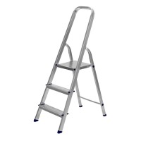 Стремянка, 3 ступени, алюминиевая, Сибртех (97713)
