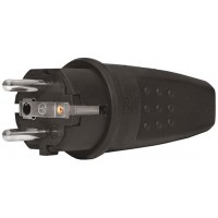 Вилка прямая однофазная ( каучук ) 