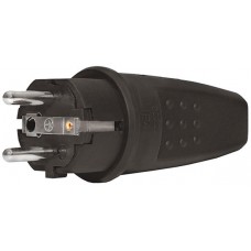 Вилка прямая однофазная ( каучук ) UNIVERSAL (83301)