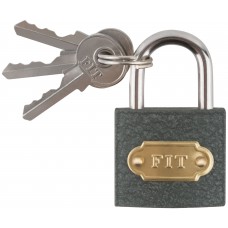 Замок навесной железный 32х28 мм, стальная дужка 5 мм (67132)