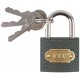 Замок навесной железный 32х28 мм, стальная дужка 5 мм (67132)