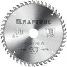 Пильный диск по дереву Precision, 180 х 20 мм, 48Т KRAFTOOL 36952-180-20