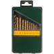 Набор сверл HSS по металлу, титановое покрытие, 13 шт. (1,5-6,5 мм), металлический бокс (34218)