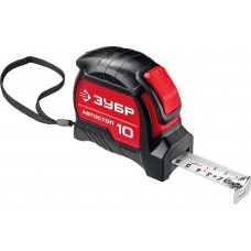 Рулетка 10 м х 25 мм с автостопом ЗУБР Автостоп 34052-10-25