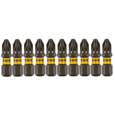 Бита PZ2х25, сталь S2, шестигранный профиль, 10 шт. Е 6,3 Denzel (11654)