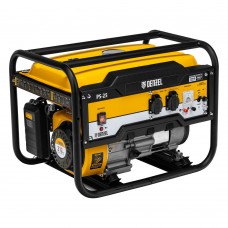 Генератор бензиновый PS 25, 2.5 кВт, 230 В, 15 л, ручной стартер Denzel (946814)