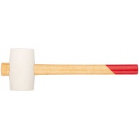 Киянка резиновая белая, деревянная ручка 50 мм ( 340 гр )