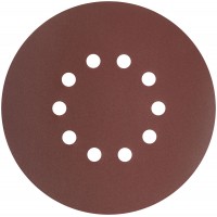 Круги шлифовальные с отверстиями (липучка), алюминий-оксидные, 225 мм, 5 шт. Р 150 (39897)