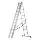 Лестница, 3 х 12 ступеней, алюминиевая, трехсекционная, Сибртех (97822)