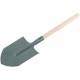 Лопатка туристическая с деревянным черенком 145х210х580 мм (77232)