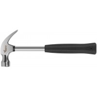 Молоток-гвоздодер, металлическая ручка, резиновая рукоятка 29 мм, 450 гр. (44613)