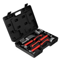 Набор рихтовочный, 3 молотка с фибергласовыми ручками, 4 наковальни, пластиковый бокс Matrix (10845)