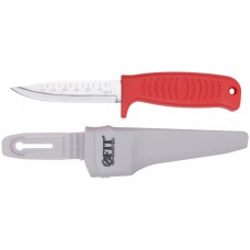 Нож строительный, нерж.сталь, пластиковая ручка, линейка на лезвии (10622)