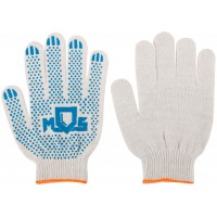 Перчатки вязаные (4 нити), х/б, с ПВХ, 10 класс вязки (12484)