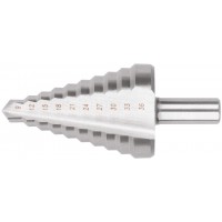 Сверло ступенчатое HSS ( Р6М5 ) по металлу, 10 ступеней, 9-36 мм