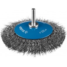 Щетка коническая для дрели 100 мм, витая стальная латунированная проволока 0.3 мм ЗУБР Профессионал 35230-100_z02