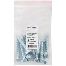 Болт сантехнический 10х50 мм DIN 571, 10 шт 31665-0