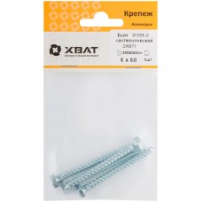 Болт сантехнический 6х60 мм DIN 571, 4 шт 31606-2