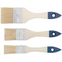 Кисти флейцевые, синяя ручка, набор 3 шт.( 1
