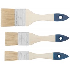 Кисти флейцевые, синяя ручка, набор 3 шт.( 1