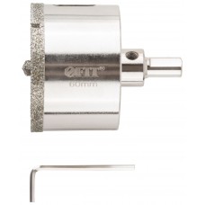 Коронка кольцевая по керамограниту, камню и кафелю алмазная с центровочным сверлом 60х70 мм (16223)