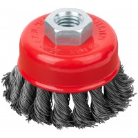 Корщетка-чашка, гайка М14, стальная витая проволока 65 мм (39466)