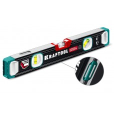 Сверхпрочный магнитный уровень A-RATE CONTROL, 400 мм, точность 0.3 мм/м, с зеркальным глазком KRAFTOOL 34988-40