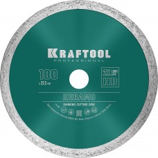 Сплошной алмазный диск KERAMO, 180 мм, (22.2 мм, 10 х 2.0 мм) KRAFTOOL 36684-180