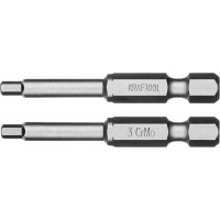 Торсионные биты X-Drive Hex 3, 50 мм, 2 шт KRAFTOOL 26127-3-50-2