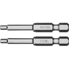 Торсионные биты X-Drive Hex 3, 50 мм, 2 шт KRAFTOOL 26127-3-50-2