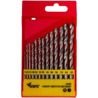 Набор сверл HSS по металлу полированных, 13 шт. (1,5-2-2,5-3-3,2-3,5-4-4,5-4,8-5-5,5-6-6,5 мм) (33699)