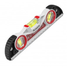 Уровень алюминиевый литой, фрезерованный, 3 глазка, две ударные площадки, 235 мм Matrix (34910)