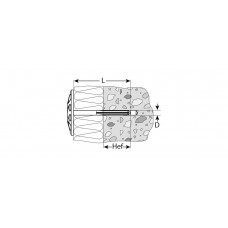 Дюбель для изоляционных материалов 10?140 мм пластиковый стержень 100 шт ЗУБР 4-301505-10-140_z01