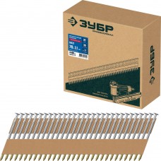 Гвозди реечные рифленые оцинкованные SN21 70 x 3.1 мм, 2400 шт ЗУБР 305396-70