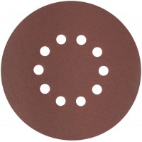 Круги шлифовальные с отверстиями (липучка), алюминий-оксидные, 225 мм, 5 шт. Р 100 (39895)