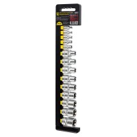НАБОР ГОЛОВОК ТОРЦЕВЫХ TORX (ЗВЕЗДОЧКА) 1/2”-1/4” 14 ПРЕДМЕТОВ