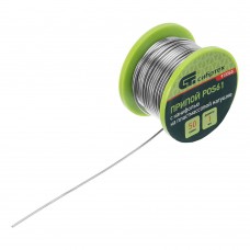 Припой с канифолью, D 1 мм, 50 г, POS61, на пластмассовой катушке Сибртех (913365)