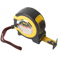 Рулетка прорезиненный корпус, двойной стопор 