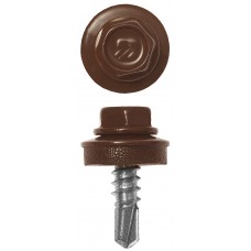 Саморез кровельный 25 х 5.5 мм, RAL 8017 шоколадно-коричневый, 1800 шт Профессионал СКМ 8017 ЗУБР 4-300310-55-025-8017