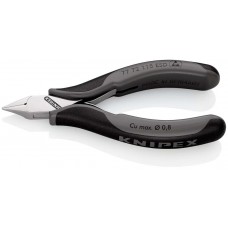 Бокорезы для электроники ESD, острая маленькая головка, 115 мм, 2-комп антистатические ручки (KN-7772115ESD)