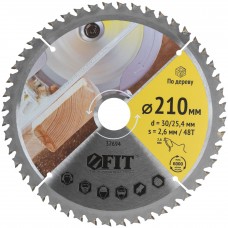 Диск пильный для циркулярных пил по дереву, спец. форма зуба 210 х 30/25,4 х 48Т (37694)