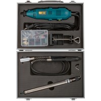 Гравировальная машина 135 Вт; 10000-32000 об/мин; 2,4/3,2 мм; БС щеток; набор насадок ; алюмин. кейс (80592)