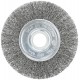 Корщетка-колесо, посадочный диаметр 22,2 мм, волнистая проволока, нержавеющая сталь, Профи 125 мм (38825)
