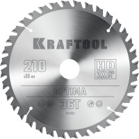 Пильный диск по дереву Optima, 210 х 30 мм, 36Т KRAFTOOL 36951-210-30